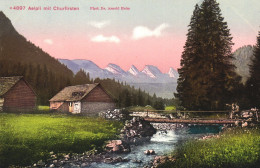 ST. GALLEN, CHURFIRSTEN, MOUNTAIN, ARCHITECTURE, BRIDGE, SWITZERLAND, POSTCARD - Other & Unclassified