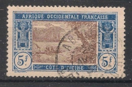 COTE D'IVOIRE - 1913-17 - N°YT. 57 - Lagune Ebrié 5f Bleu Et Brun - Oblitéré / Used - Gebraucht