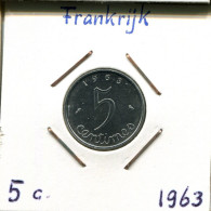 5 CENTIMES 1963 FRANKREICH FRANCE Französisch Münze #AM033.D.A - 5 Centimes