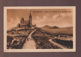 CPA - 13 - Marseille - N.-D. De La Garde Et Le Château D'If - Circulée - Notre-Dame De La Garde, Ascenseur