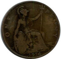 PENNY 1914 UK GBAN BRETAÑA GREAT BRITAIN Moneda #AZ703.E.A - D. 1 Penny