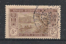 COTE D'IVOIRE - 1922-28 - N°YT. 62 - Lagune Ebrié 5c Brun-lilas - Oblitéré / Used - Usati