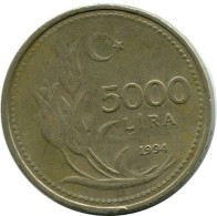 5000 LIRA 1994 TURQUIA TURKEY Moneda #AR252.E.A - Türkei