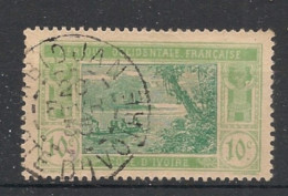 COTE D'IVOIRE - 1922-28 - N°YT. 63 - Lagune Ebrié 10c Vert-jaune - Oblitéré / Used - Usados