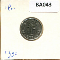 1 FRANC 1990 LUXEMBURGO LUXEMBOURG Moneda #BA043.E.A - Luxemburgo