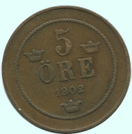 5 ORE 1902 SUECIA SWEDEN Moneda #AC671.2.E.A - Schweden