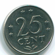 25 CENTS 1971 NIEDERLÄNDISCHE ANTILLEN Nickel Koloniale Münze #S11479.D.A - Netherlands Antilles