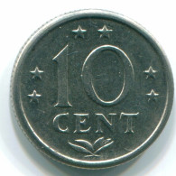 10 CENTS 1974 NIEDERLÄNDISCHE ANTILLEN Nickel Koloniale Münze #S13538.D.A - Netherlands Antilles