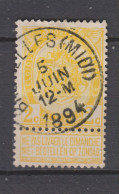 COB 54 Oblitération Centrale BRUXELLES (MIDI) - 1893-1907 Stemmi