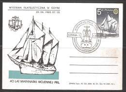1985 Poland - 40 LAT Marynarki Wojennej Prl, Fancy Sailing Ship  - Lettres & Documents