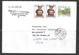 1999 Warsawa To Czech Republic - Briefe U. Dokumente