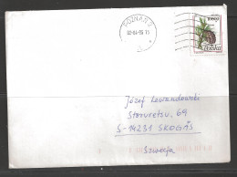 1996 10000zt Pine Cone, Poznan (02-04-96) To Sweden - Lettres & Documents