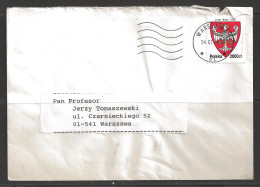 1994 Warsaw (94.01.01) 2000zt Coat Of Arms - Storia Postale