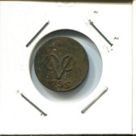 1735 HOLLAND VOC DUIT NIEDERLANDE OSTINDIEN NY COLONIAL PENNY #VOC2307.7.D.A - Dutch East Indies