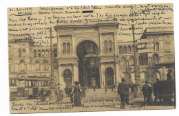 CPA Circulée En 1917 - MILANO - Galleria Vottorio Emanuele - Animé - - Milano (Mailand)