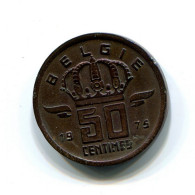 50 CENTIMES 1975 DUTCH Text BELGIEN BELGIUM Münze #BB388.D.A - 50 Cent