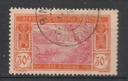 COTE D'IVOIRE - 1922-28 - N°YT. 66 - Lagune Ebrié 30c Rouge-orange - Oblitéré / Used - Used Stamps