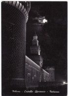 MILANO - CARTOLINA - CASTELLO SFORZESCO - NOTTURNO - VIAGGIATA PER ZOGNO (BERGAMO) 1951 - Milano (Mailand)