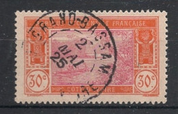 COTE D'IVOIRE - 1922-28 - N°YT. 66 - Lagune Ebrié 30c Rouge-orange - Oblitéré / Used - Used Stamps