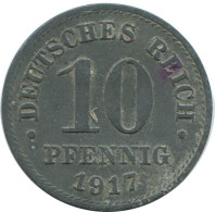 10 PFENNIG 1917 GERMANY Coin #AD526.9.U.A - 10 Pfennig