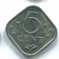 5 CENTS 1975 NETHERLANDS ANTILLES Nickel Colonial Coin #S12231.U.A - Niederländische Antillen