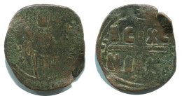 JESUS CHRIST ANONYMOUS CROSS FOLLIS BYZANTINISCHE Münze  6.7g/32mm #AB290.9.D.A - Byzantinische Münzen