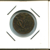 1737 HOLLAND VOC DUIT INDES NÉERLANDAIS NETHERLANDS NEW YORK COLONIAL PENNY #VOC2437.7.F.A - Indes Néerlandaises