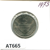 5 SCHILLING 1973 AUSTRIA Moneda #AT665.E.A - Austria