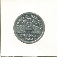 2 FRANCS 1944 B FRANCE Pièce Française #AK670.F.A - 2 Francs