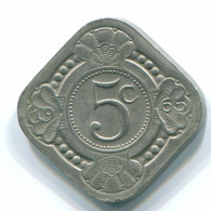 5 CENTS 1965 ANTILLAS NEERLANDESAS Nickel Colonial Moneda #S12449.E.A - Antille Olandesi
