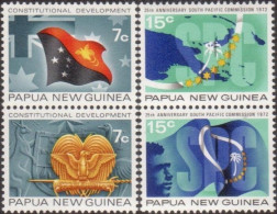 Papua New Guinea 1972 SG212-215 Constitutional And Commission Sets MLH - Papoea-Nieuw-Guinea