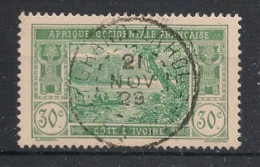 COTE D'IVOIRE - 1922-28 - N°YT. 68 - Lagune Ebrié 30c Vert-gris - Oblitéré / Used - Gebruikt