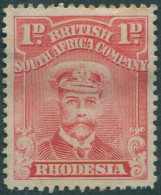 Rhodesia 1913 SG193 1d Red KGV Toned Perfs MH - Zimbabwe (1980-...)