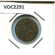 1734 HOLLAND VOC DUIT IINDES NÉERLANDAIS NETHERLANDS NEW YORK COLONIAL PENNY #VOC2291.7.F.A - Indes Néerlandaises