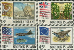 Norfolk Island 1976 SG172-175 American Revolution Set MNH - Ile Norfolk