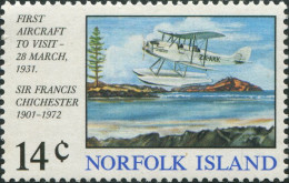 Norfolk Island 1974 SG151 14c First Aircraft Landing MNH - Isla Norfolk