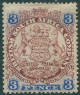 Rhodesia 1896 SG31 3d Brown And Blue Arms MH - Zimbabwe (1980-...)