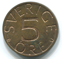 5 ORE 1976 SUÈDE SWEDEN Pièce #WW1101.F.A - Suède
