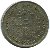 1 RUPEE 1982 SRI LANKA Coin #AZ225.U.A - Sri Lanka (Ceylon)