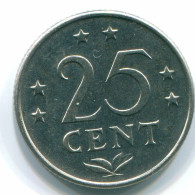 25 CENTS 1971 ANTILLES NÉERLANDAISES Nickel Colonial Pièce #S11531.F.A - Antilles Néerlandaises