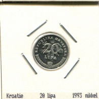 20 LIPA 1993 CROATIE CROATIA Pièce #AS556.F.A - Croazia