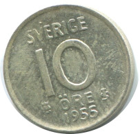 10 ORE 1955 SCHWEDEN SWEDEN SILBER Münze #AD024.2.D.A - Sweden