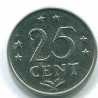 25 CENTS 1971 ANTILLES NÉERLANDAISES Nickel Colonial Pièce #S11519.F.A - Antille Olandesi