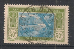 COTE D'IVOIRE - 1922-28 - N°YT. 69 - Lagune Ebrié 50c Vert-olive Et Bleu - Oblitéré / Used - Gebruikt