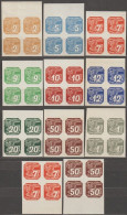 027/ Pof. NV 1-9, Border 4-blocks - Unused Stamps