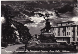 LEGNANO (MILANO)  CARTOLINA - MONUMENTO ALLA BATTAGLIA DI LEGNANO CORSO ITALIA NOTTURNO - VIAGGIATA PER FORLI - 1960 - Legnano