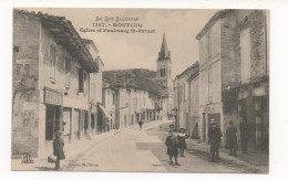 MONTCUQ  46  EGLISE ET FAUBOURG ST-PRIVAT - Montcuq