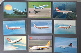 9 Different B737 Postcards - Airline Issues - 1946-....: Ere Moderne