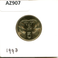 5 CENTS 1998 CHIPRE CYPRUS Moneda #AZ907.E.A - Chipre