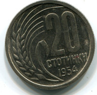 20 STOTINKI 1954 BULGARIE BULGARIA Pièce UNC #W11307.F.A - Bulgarie